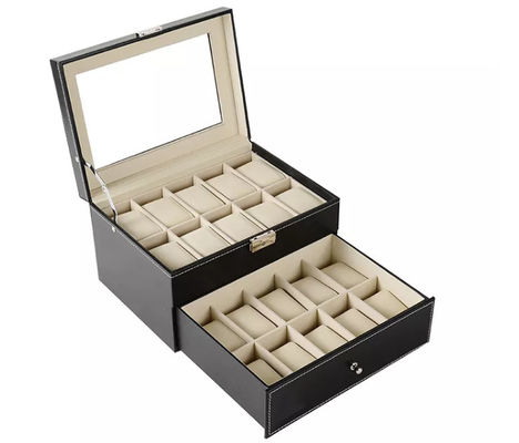 20pcs MDF ξύλινα συσκευάζοντας συσκευάζοντας κιβώτια ISO9001 ρολογιών συλλογής κιβωτίων