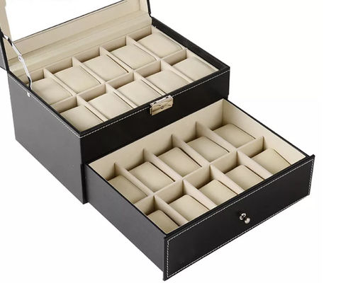 20pcs MDF ξύλινα συσκευάζοντας συσκευάζοντας κιβώτια ISO9001 ρολογιών συλλογής κιβωτίων