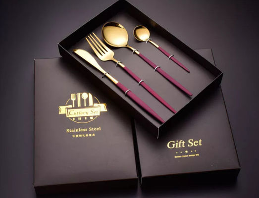 Flatware Dinnerware συσκευάζοντας κιβώτια με το κουτάλι και το δίκρανο ανοξείδωτου 410