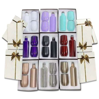 500ml 12oz κρασιού γυαλιού άκαυλη μονωμένη ανοξείδωτο εξάχνωση κιβωτίων δώρων καθορισμένη