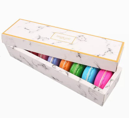 Στρογγυλό κιβώτιο Macaron που συσκευάζει το χειροποίητο φάκελλο κιβωτίων μπισκότων χαρτονιού